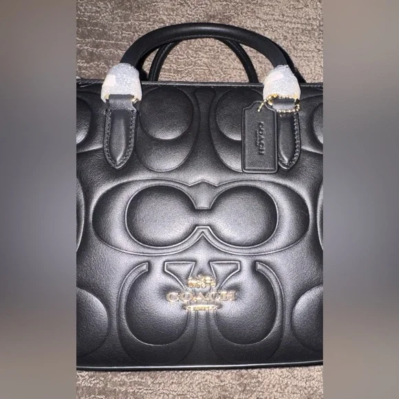 Coach Maggie Small Tote Bag In Signature Leather CY670 Black NWT - Picture 9 of 15